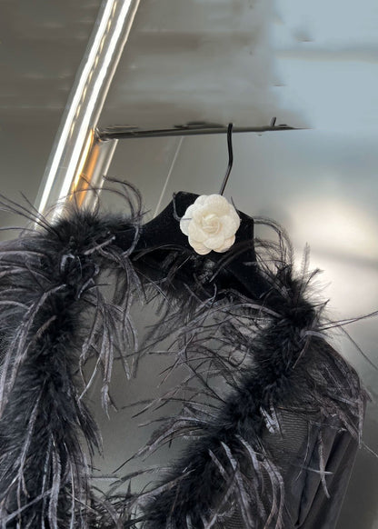 Slim Fit Black Tasseled Lace Up Patchwork Shirts Fall WY002 OM-OL241106