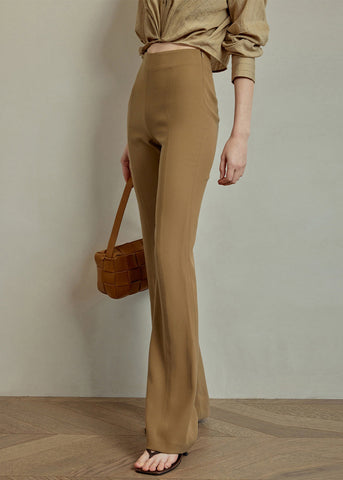 Solid Fit Waist Khaki Spandex Summer Pants Slim High FashionChic