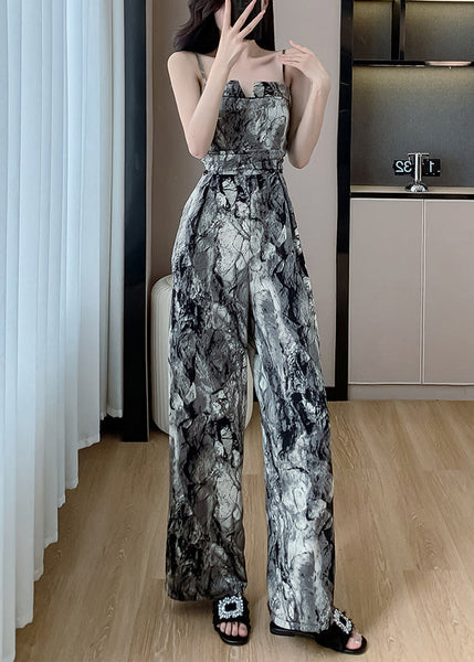 Jumpsuit Fit Pockets Silk Color Paghetti Slim Strap Photo FashionChic