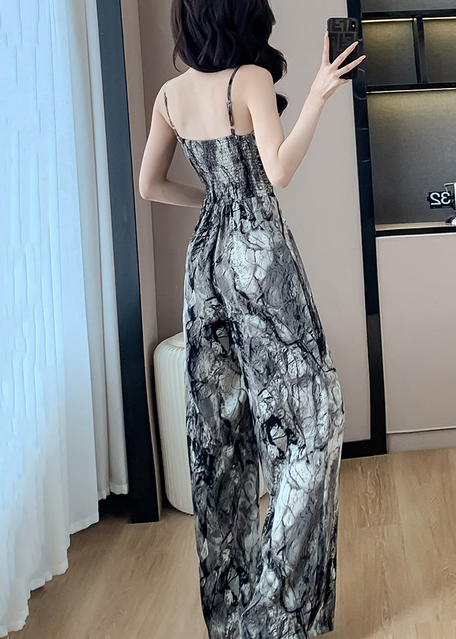 Jumpsuit Fit Pockets Silk Color Paghetti Slim Strap Photo FashionChic