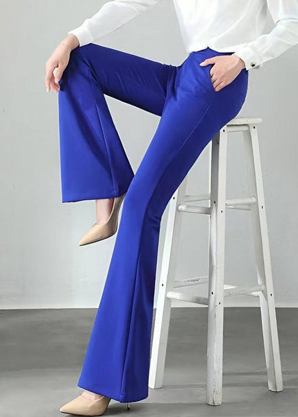 Flare Red Pockets Cotton Bottoms Fall Elastic Slim Waist Fit FashionChic