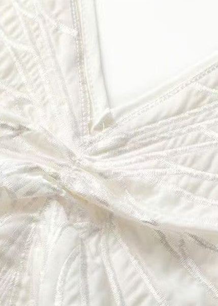 Neck Tank Cotton Design Original Sleeveless V White Fit Slim FashionChic