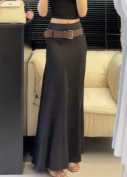 Slim Summer White High Solid Waist Fit Cotton Skirts FashionChic