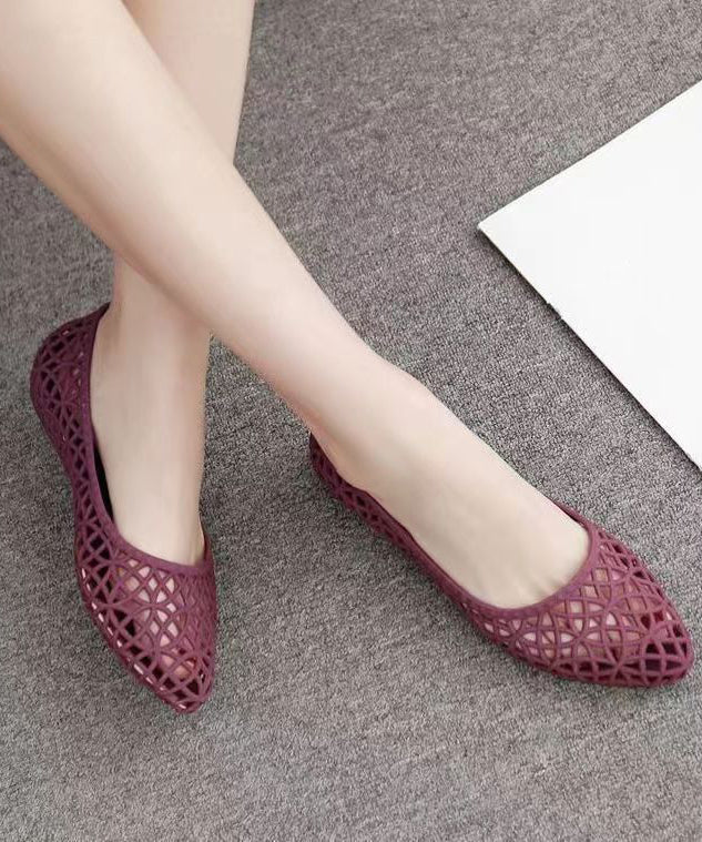 Soft Purple Hollow Out Beach Water Sandals JJ045 Shoe-LX240609
