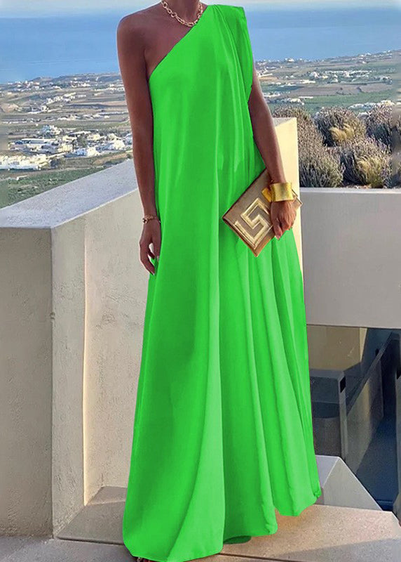 Shoulder Summer Black Dresses Party One Style Cotton Long FashionChic