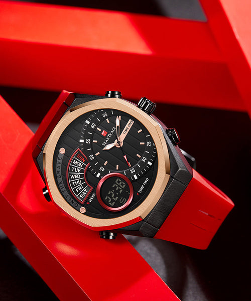Rubber Silicone Black Quartz Movement Watches Waterproof Style FashionChic