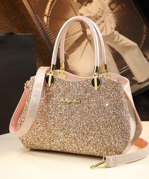 Style Black Zircon Large Capacity Faux Leather Tote Handbag YX007 ABC