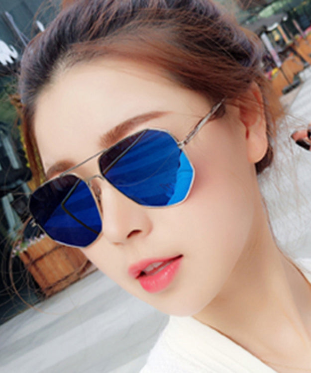 Style Blue Round Face Polarized Anti UV Sunglasses For Women XS1040 Ada Fashion
