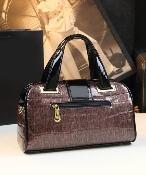 Style Gradient Color Solid Durable Faux Leather Tote Handbag YX002 ABC