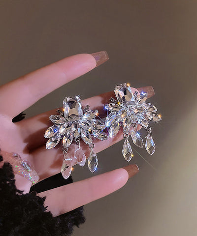 Alloy Tassel Earrings Style Nude Crystal Drop FashionChic