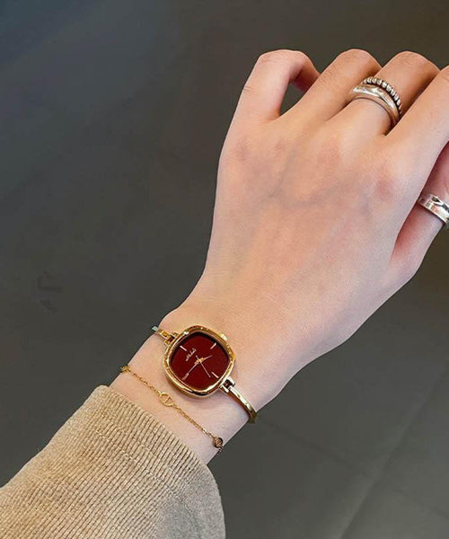 Watches Red Chain Style Quartz Alloy Movement FashionChic