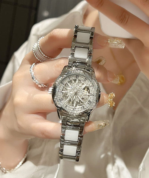 Zircon Silk Stainless Steel Glass Style Reinforced Sunflower FashionChic