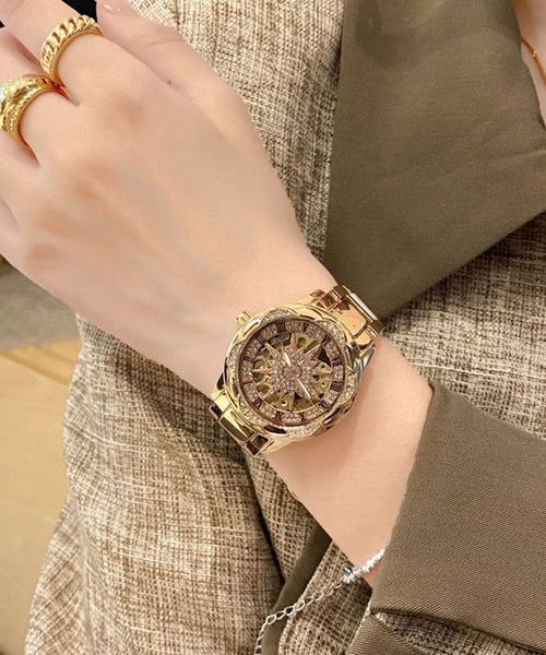 Zircon Silk Stainless Steel Glass Style Reinforced Sunflower FashionChic