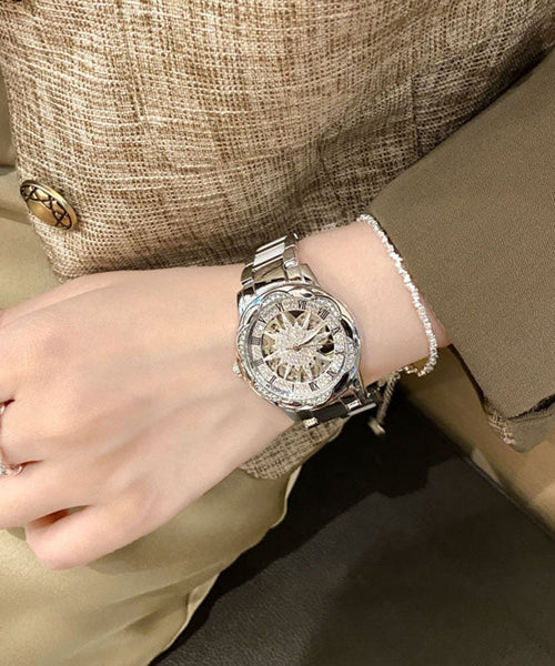 Zircon Silk Stainless Steel Glass Style Reinforced Sunflower FashionChic