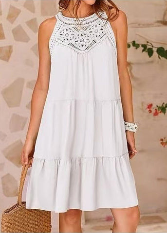 Summer Dresses Style Mini Shoulder White Cold Cotton FashionChic