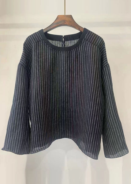 Cotton Blouse Tops Style Oversized Dot Fall White FashionChic