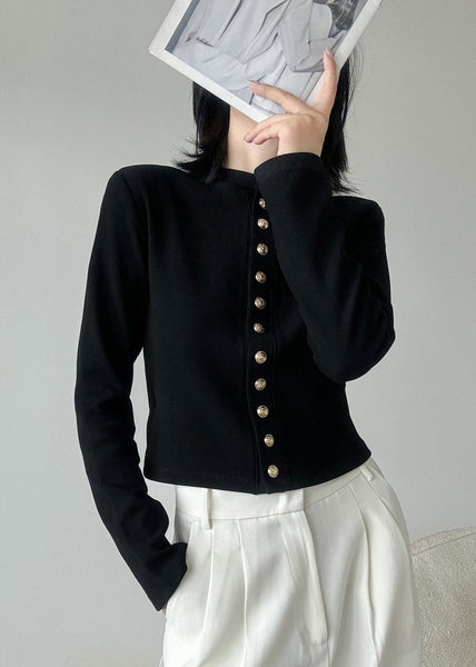 Style White O Neck Button Patchwork Knit Cardigans Spring RB008 ABC