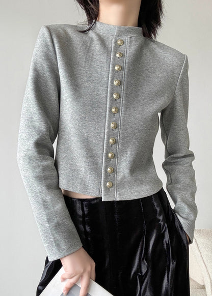 Style White O Neck Button Patchwork Knit Cardigans Spring RB008 ABC