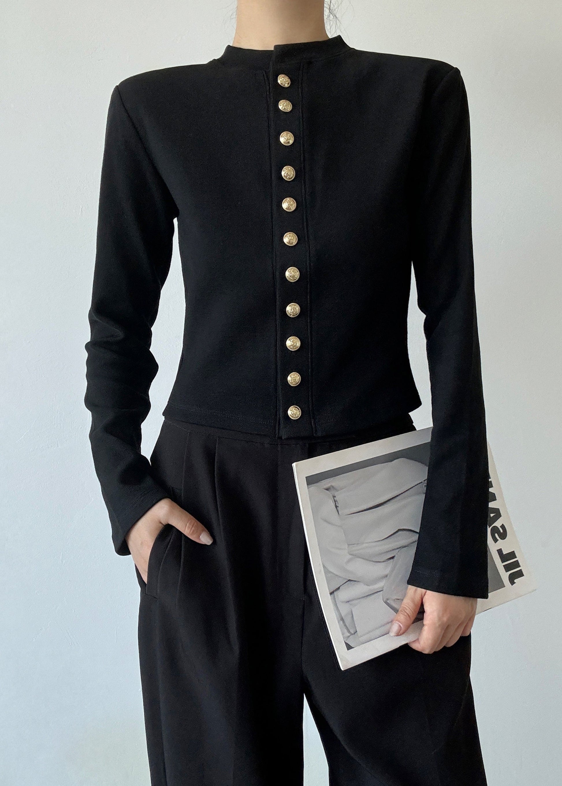 Style White O Neck Button Patchwork Knit Cardigans Spring RB008 ABC