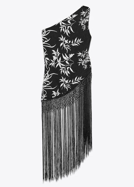 Tops Asymmetrical Black Stylish Cotton Tasseled Sleeveless FashionChic