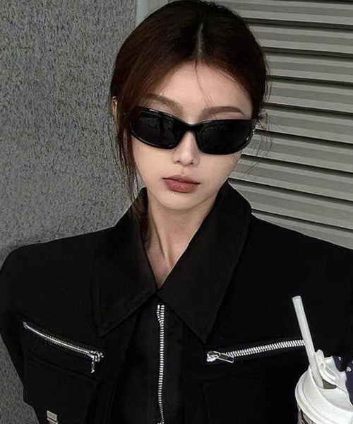 Stylish Black Internet Celebrity Spicy Girl UV Resistant Resin Sunglasses XS1054 Ada Fashion
