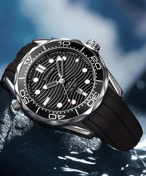 Metal Silicone Stylish Quartz Movement Men Black Watches FashionChic
