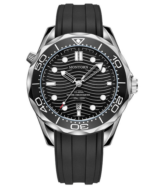 Metal Silicone Stylish Quartz Movement Men Black Watches FashionChic