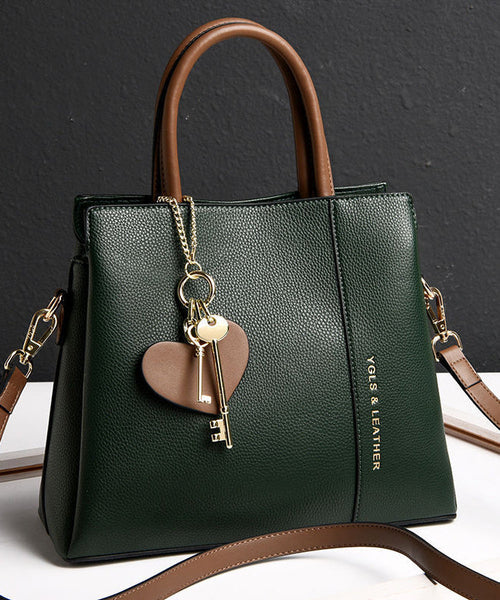 Stylish Blue Love High-capacity Faux Leather Tote Handbag MM002 Bag-BGS240620