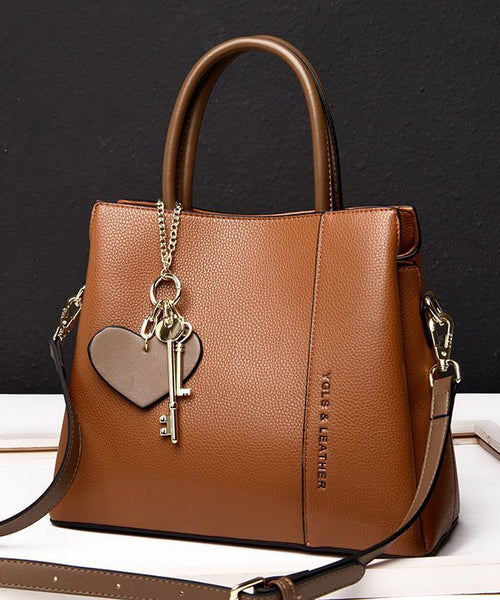 Stylish Blue Love High-capacity Faux Leather Tote Handbag MM002 Bag-BGS240620