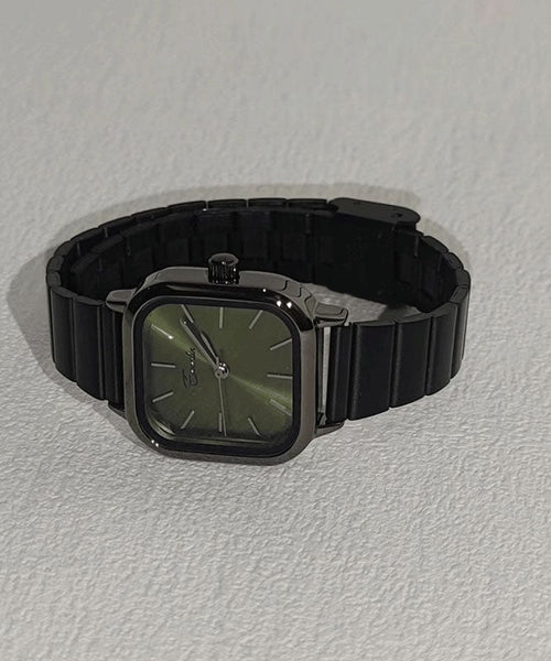 Stylish Blue Square Stainless Watches Steel Waterproof FashionChic