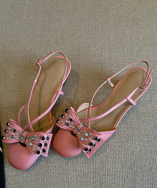 Splicing Cross Bow Sandals Stylish Strap Blue Suede FashionChic