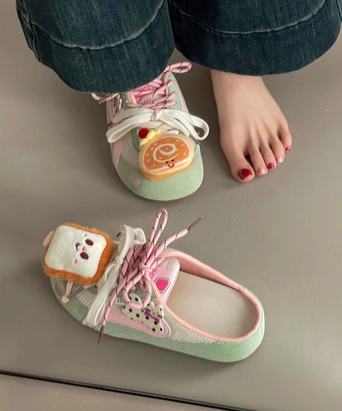 Sandals Breathable Lace Red Slide Stylish Mesh Up Cute FashionChic