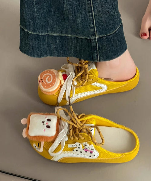 Sandals Breathable Lace Red Slide Stylish Mesh Up Cute FashionChic