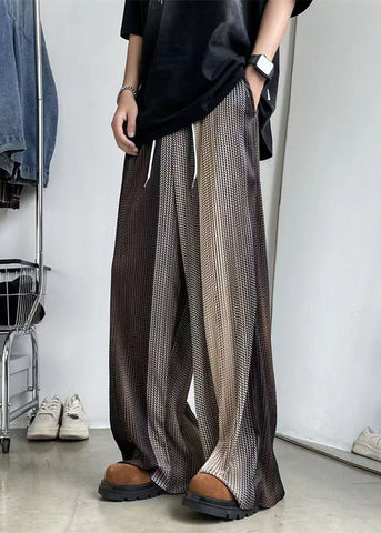 Color Pants Spring Men Oversized Stylish Gradient Draping Print FashionChic
