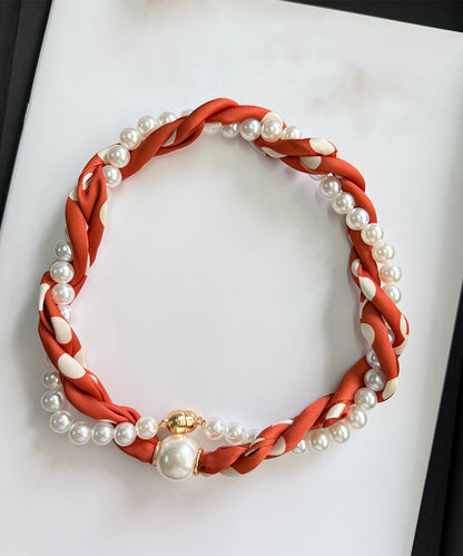 Green Beading Pearl Bracelet Alloy Stylish Silk FashionChic