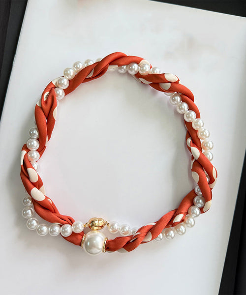 Green Beading Pearl Bracelet Alloy Stylish Silk FashionChic