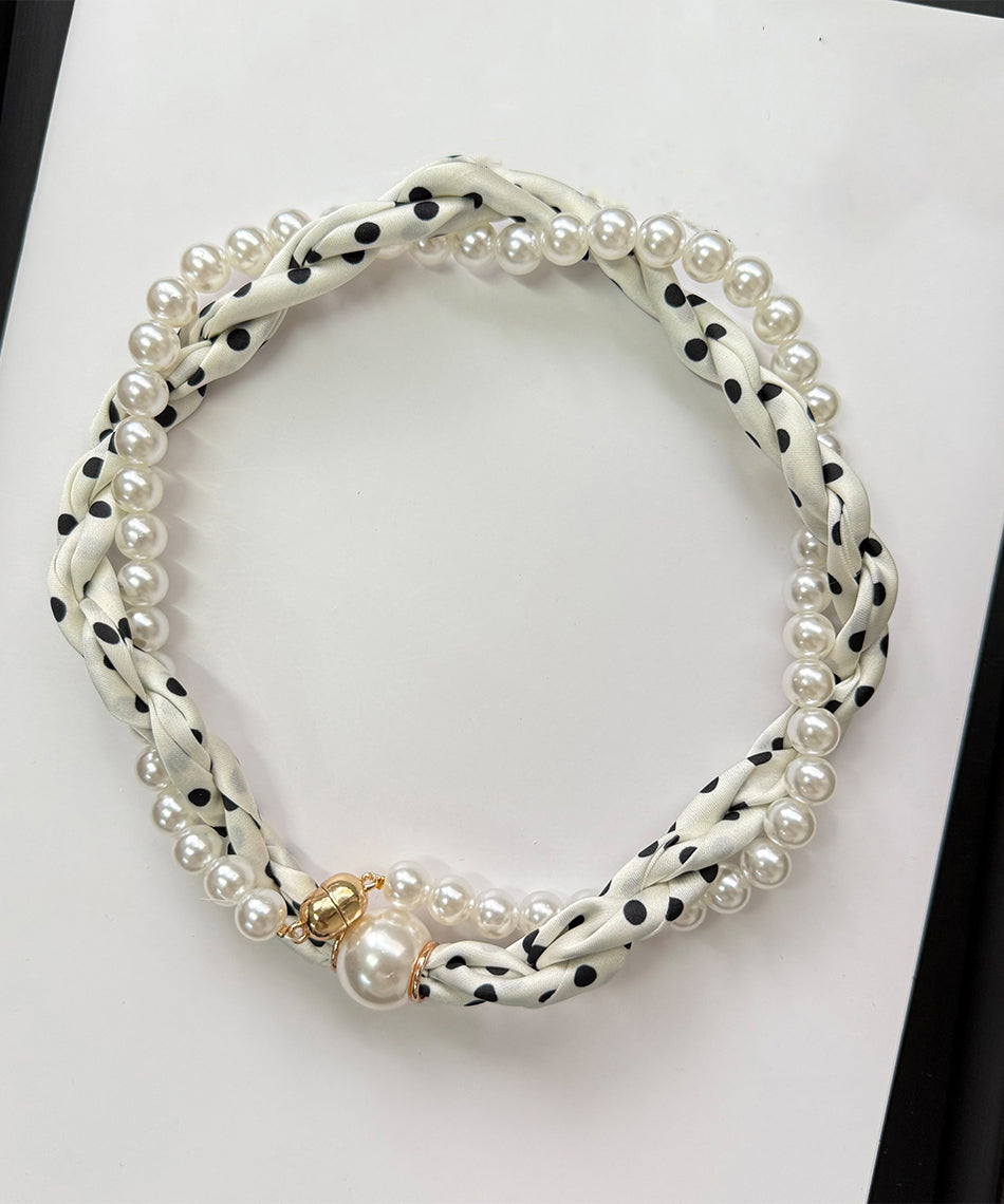 Green Beading Pearl Bracelet Alloy Stylish Silk FashionChic