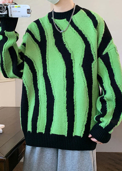 Stylish Green O Neck Original Design Knit Men Sweaters Winter RC023 ABC