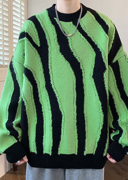 Stylish Green O Neck Original Design Knit Men Sweaters Winter RC023 ABC