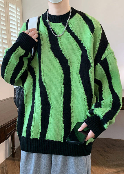 Stylish Green O Neck Original Design Knit Men Sweaters Winter RC023 ABC