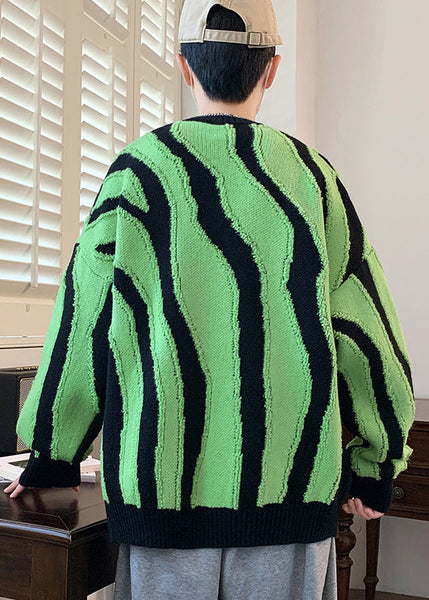 Stylish Green O Neck Original Design Knit Men Sweaters Winter RC023 ABC