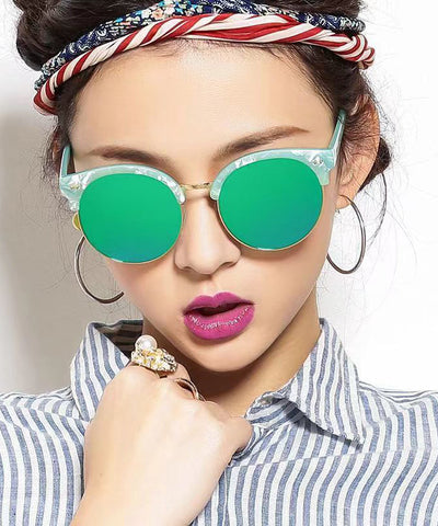 Stylish Green Print Polarized And With A Premium Feel Sunglass XS1036 Ada Fashion