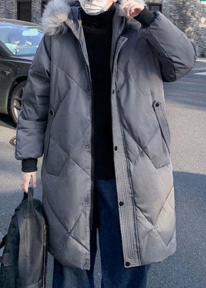 Stylish Grey Fur Collar Pockets Duck Down Men Down Coats Winter RJ015 ABC