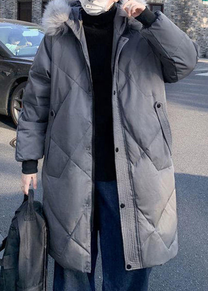 Stylish Grey Fur Collar Pockets Duck Down Men Down Coats Winter RJ015 ABC