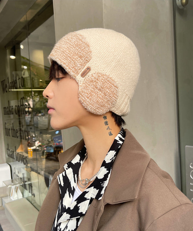 Stylish Grey Versatile Men Knit Bonnie Hat TK034