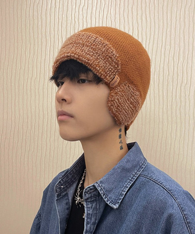 Stylish Grey Versatile Men Knit Bonnie Hat TK034