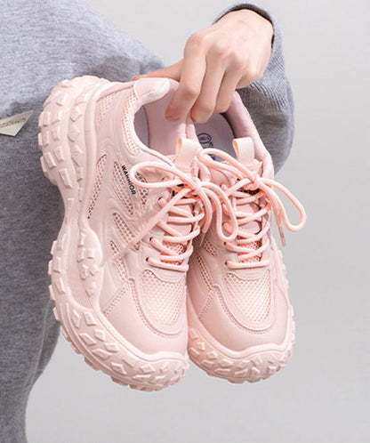 Breathable Sport Mesh Splicing Stylish Platform Blue Lace Up FashionChic
