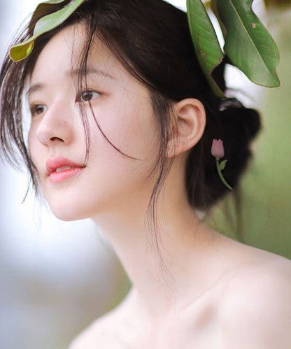 Stylish Light Green Alloy Tulip Arc-Shaped Hairpin WO018 JEW-HAI241109