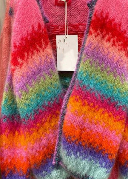 Stylish Multicolor V Neck Cozy Knit Cardigans Fall WO029 HS-NCT241109