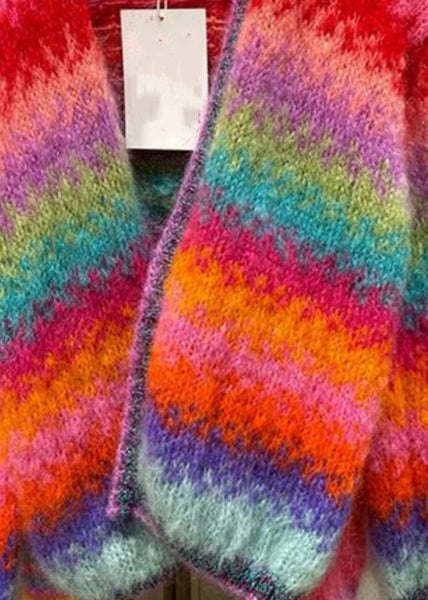 Stylish Multicolor V Neck Cozy Knit Cardigans Fall WO029 HS-NCT241109